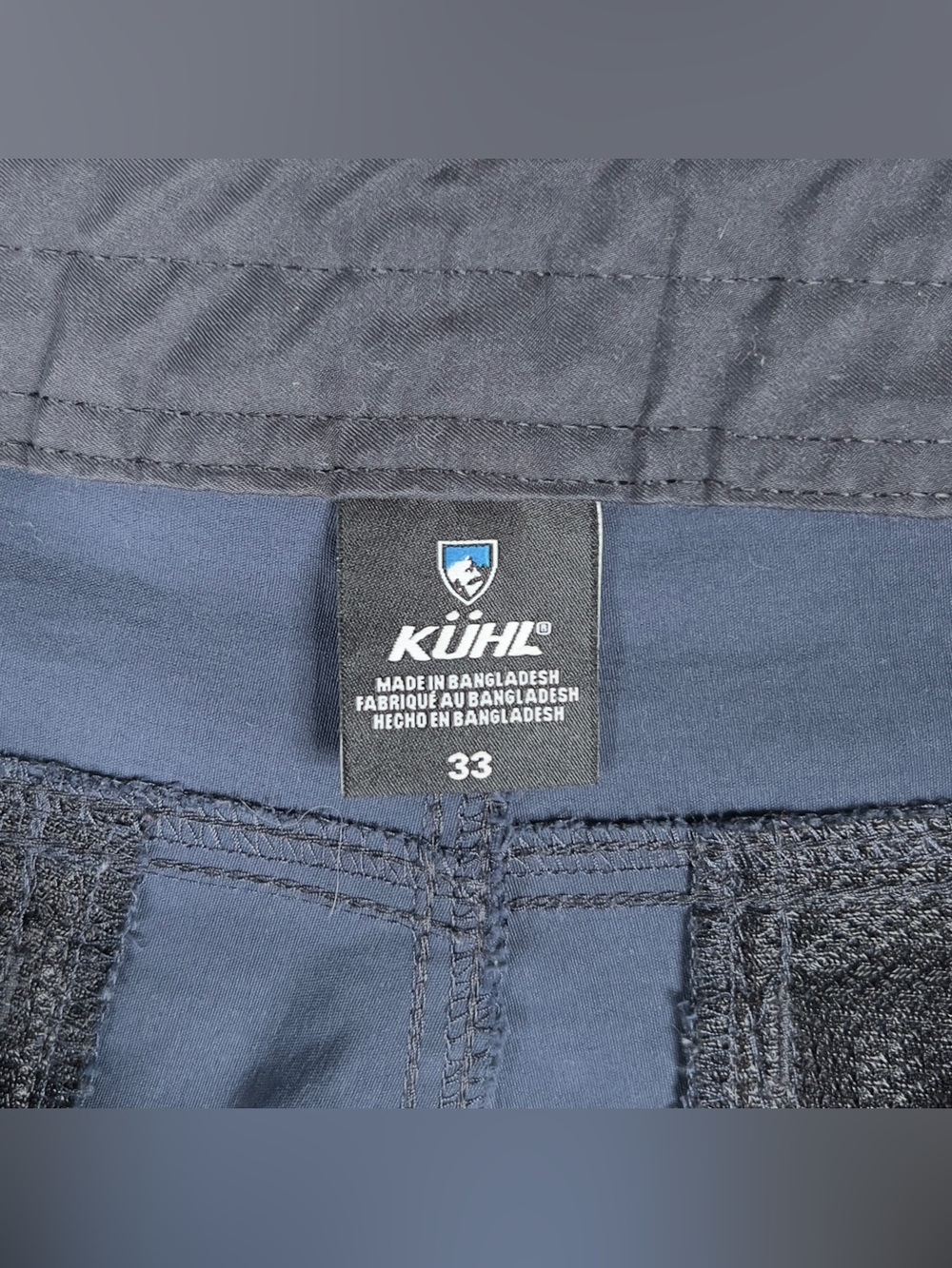 Kuhl Renegade Shorts Men's 33 Blue Cargo Technical Hiking Outdoor 10" 5121 - Picture 3 of 11